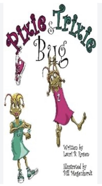 Pixie and Trixie Bug title page with the characters